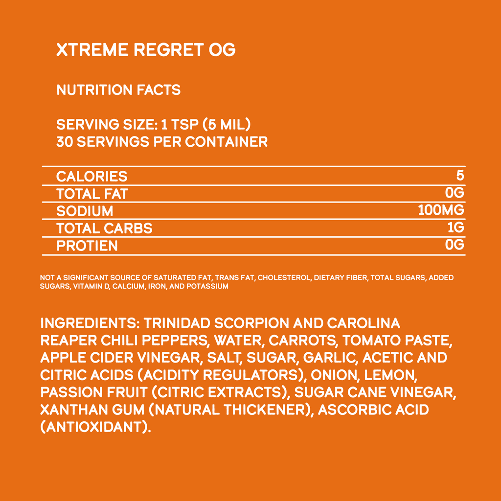 Sauce piquante Xtreme Regret