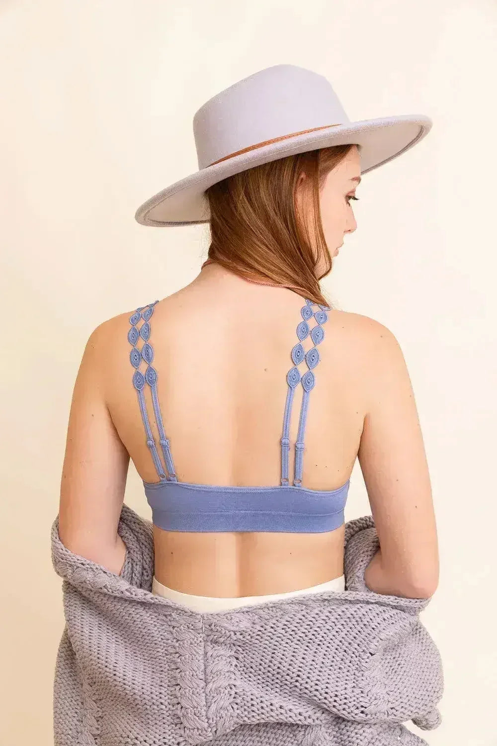 Bralette avec applique en dentelle motif œil hippie