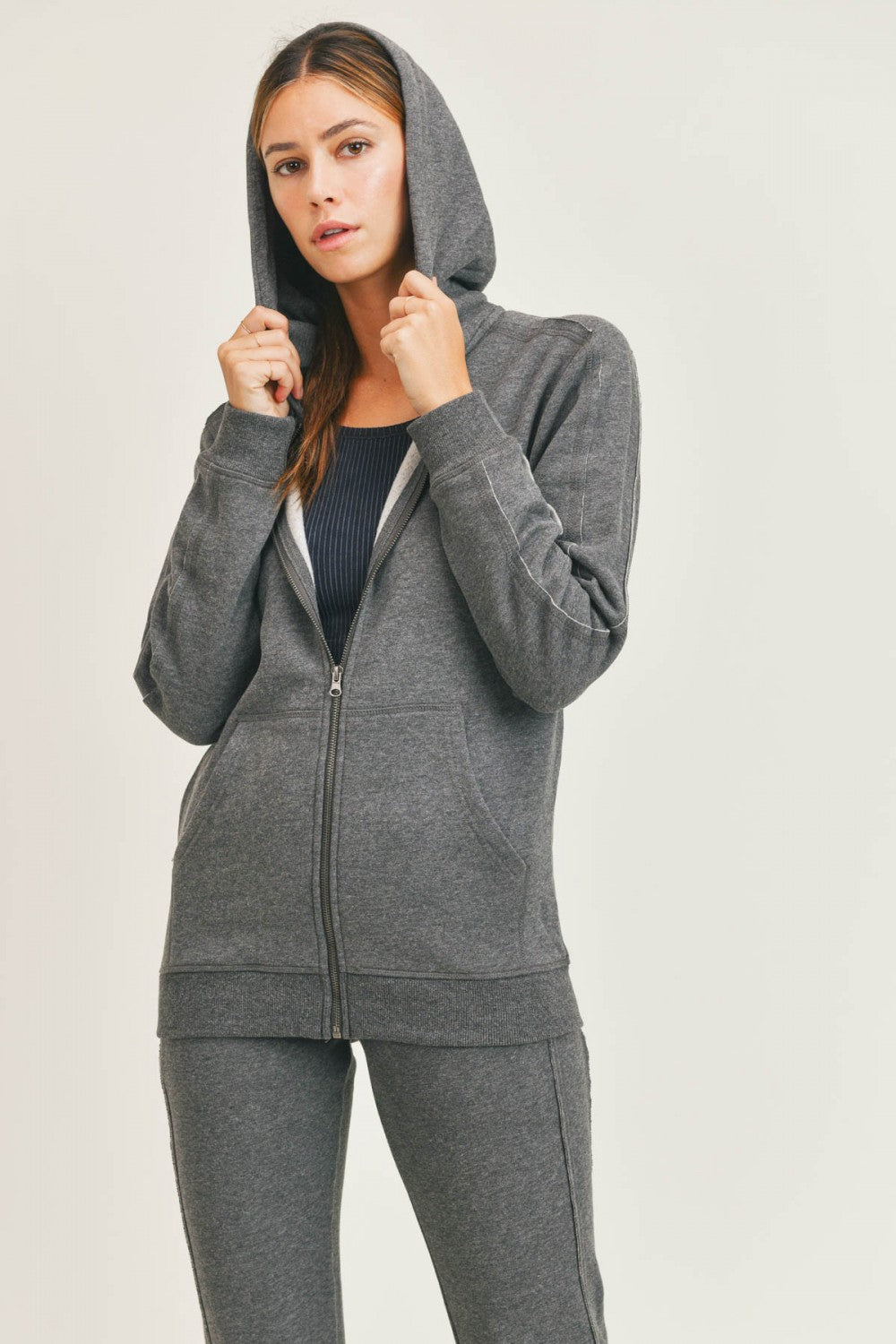 Veste à capuche zippée "Made for Sundays"