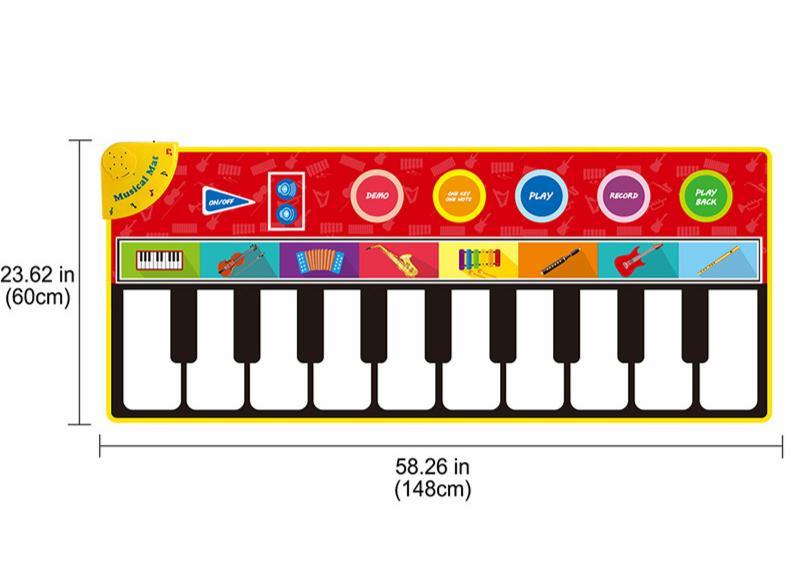 Tapis de Piano Musical pour Enfants, Jouets Musicaux, Tapis de Jeu Éducatif pour Bébés, Cadeau pour Enfants