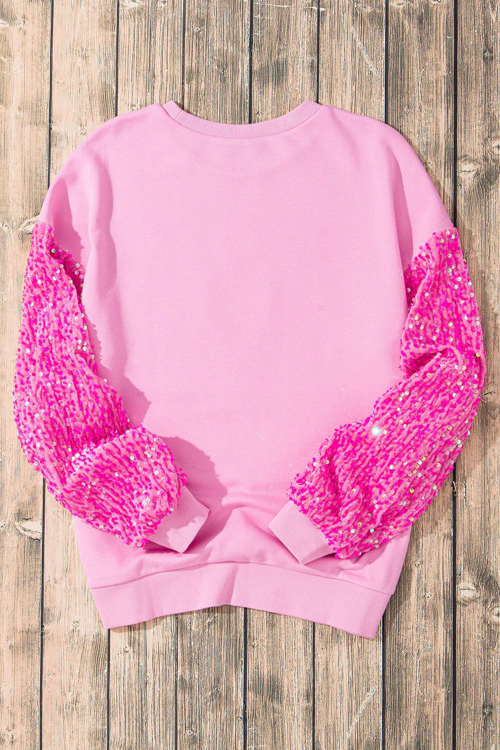 Sweat-shirt graphique Casse-Noisette rose à manches à sequins