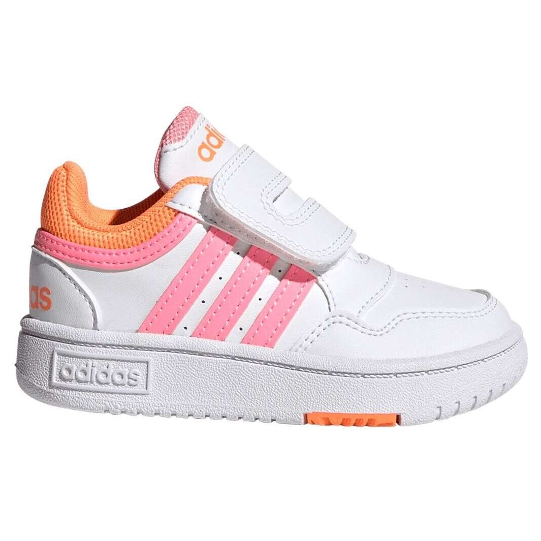 adidas Chaussures Bébé Hoops 3.0 CF Blanc Rose