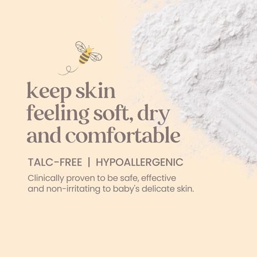 Poudre pour bébé Burts Bees, sans talc et hypoallergénique pour un confort sûr et doux, 100 % d'origine naturelle, testée par des pédiatres, 212 g