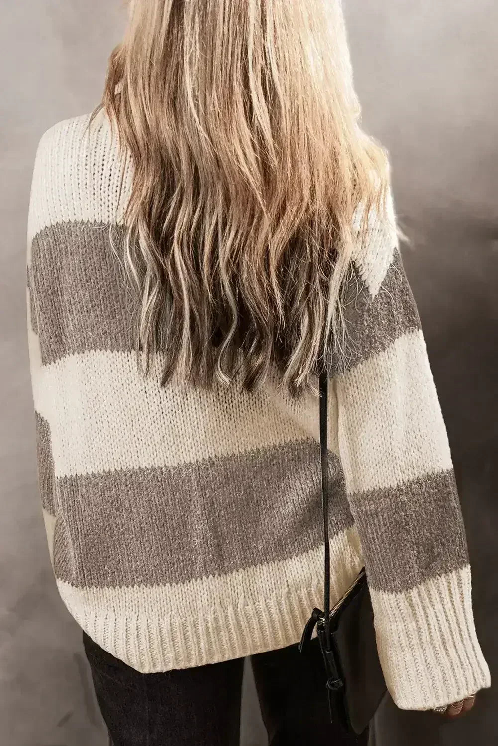Pull amples color block Simply Taupe