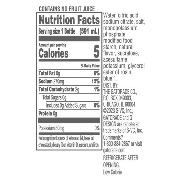 Gatorade GZero Glacier Freeze - 591 ml