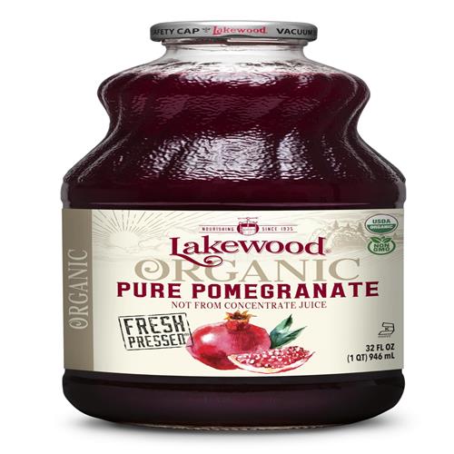 Lakewood, Jus de grenade pur biologique, bouteille de 946 ml