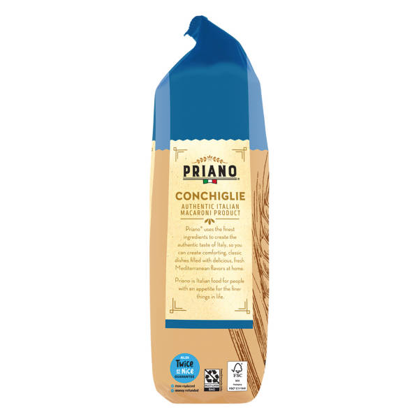 Priano Conchiglie Coupées au Bronze, 450 g