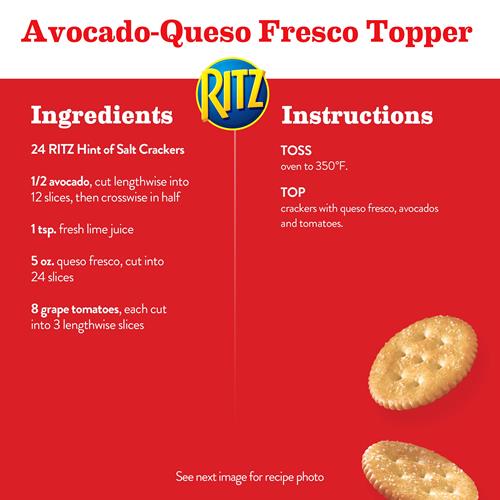 Ritz Craquelins légèrement salés, collations pour enfants et adultes, collations pour le déjeuner, 388 g