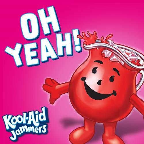 Boisson aromatisée à 0 % de jus Kool-Aid Jammers Sharkleberry Fin, punch fraise-orange, boîte de 10 unités, sachets de 177 ml