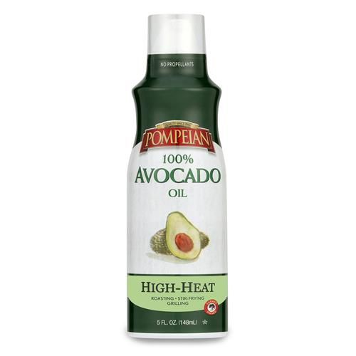 Vaporisateur d'huile d'avocat 100% Pompeian, Saveur légèrement noisettée, Idéal pour la cuisson à haute température, les rôtis et les sautés, Naturellement sans gluten, Non allergène, Sans OGM, Sans propulseur, 5 fl. oz. - P