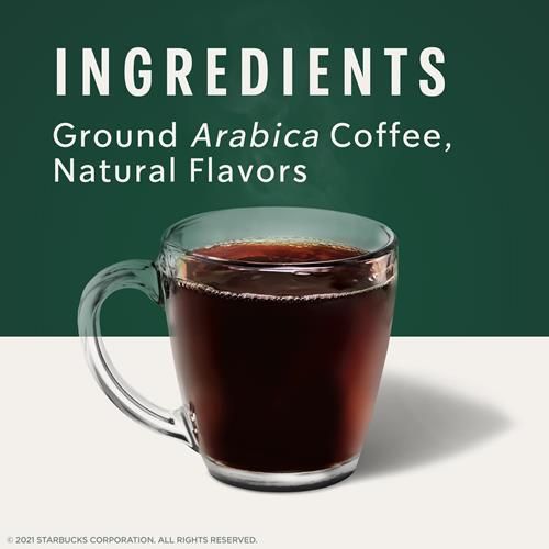 Capsules de café Starbucks K-Cup, café arôme vanille, arômes naturels, 100 % Arabica, 1 boîte (10 capsules)