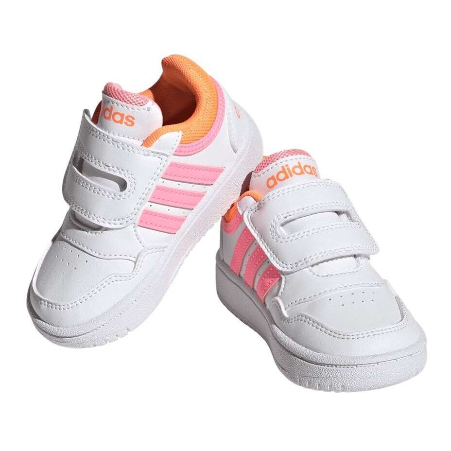 adidas Chaussures Bébé Hoops 3.0 CF Blanc Rose