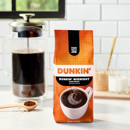 Café moulu Dunkin' Midnight Dark Roast, 312 g (lot de 1)