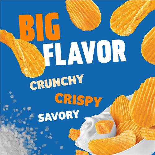 Kroger Cheddar & Sour Cream Ripples Potato Chips 7.5 oz