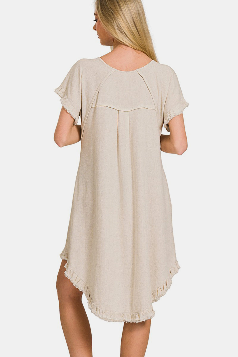Robe fluide asymétrique à franges avec poches – Robe asymétrique fluide, Robe bohème à franges, Robe fluide à poches, Robe bohème asymétrique, Robe asymétrique élégante, Robe bohème polyvalente, Robe d'été fluide