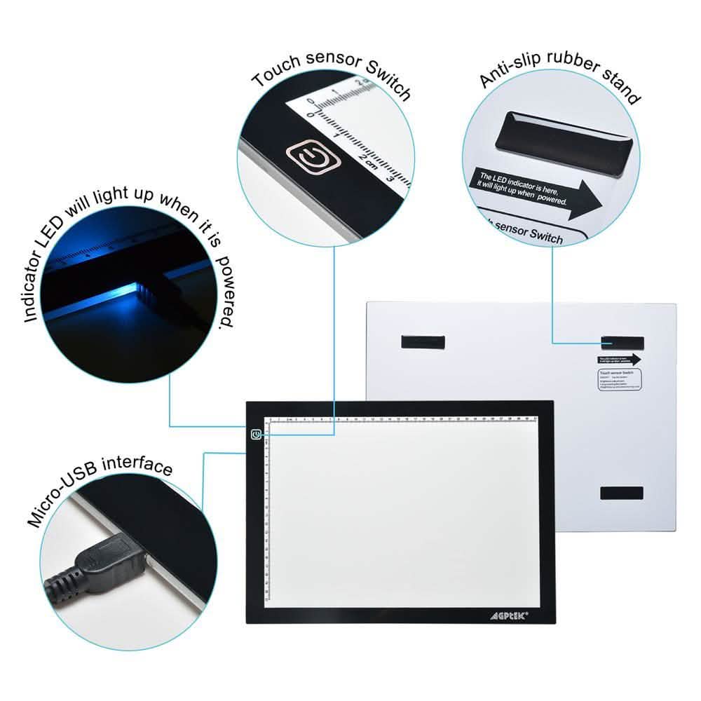 Tablette lumineuse de traçage LED A4