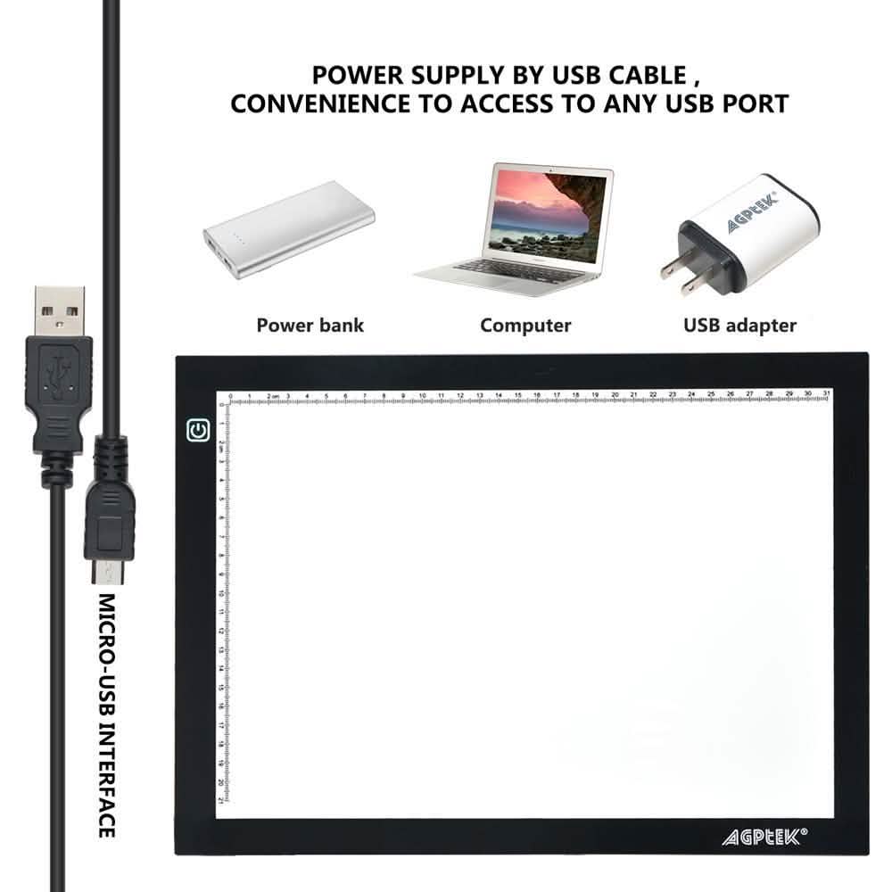 Tablette lumineuse de traçage LED A4