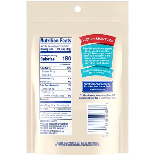 Amandes tranchées Kroger 4 oz