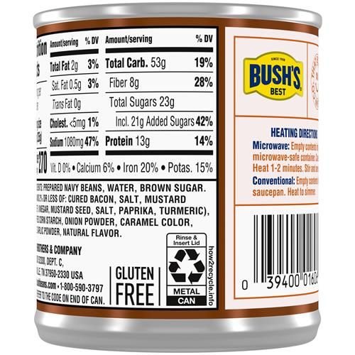 Haricots blancs cuits au four Bush's Best Original, 235 g