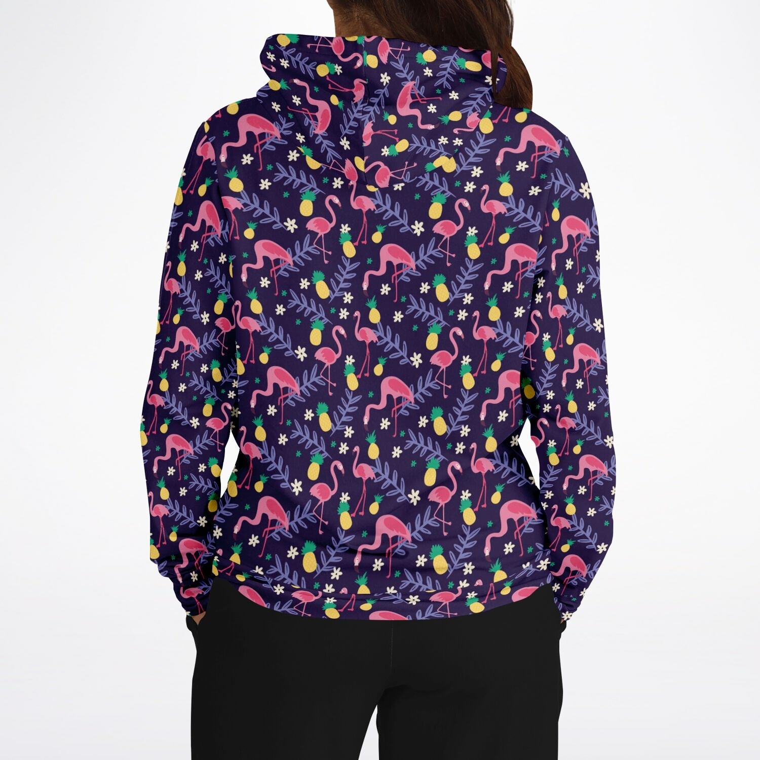Sweat à capuche Flamant Ananas