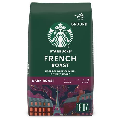 Café moulu Starbucks, café torréfié foncé, torréfaction française, 100 % Arabica, 1 sac (510 g)