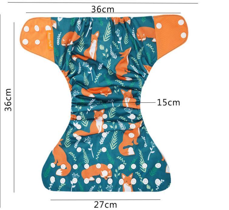 Lot de 4 couvre-couches lavables écologiques, couches en tissu réglables pour bébés garçons et filles