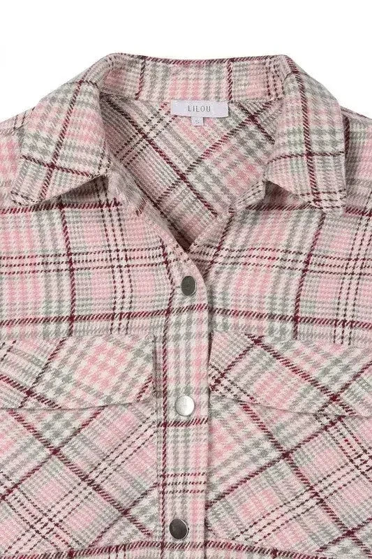 Veste courte à carreaux