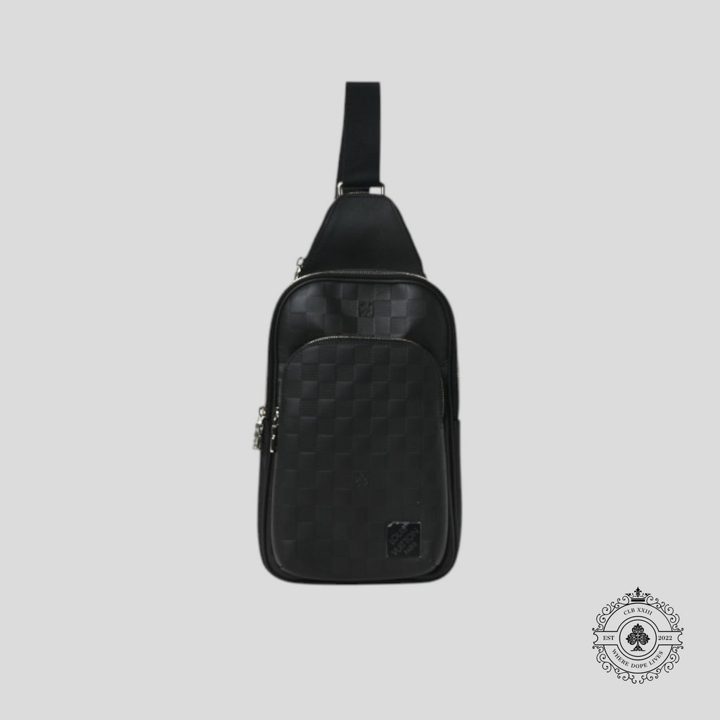 Sacs bandoulière Louis Vuitton Avenue en cuir embossé noir