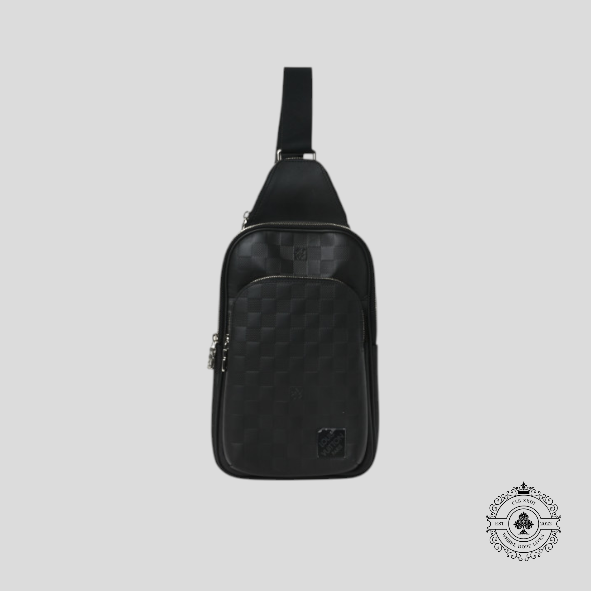 Sacs bandoulière Louis Vuitton Avenue en cuir embossé noir