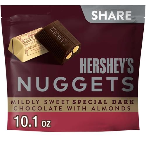 Hershey's Nuggets Chocolat Noir Spécial aux Amandes, sachet à partager, 286 g