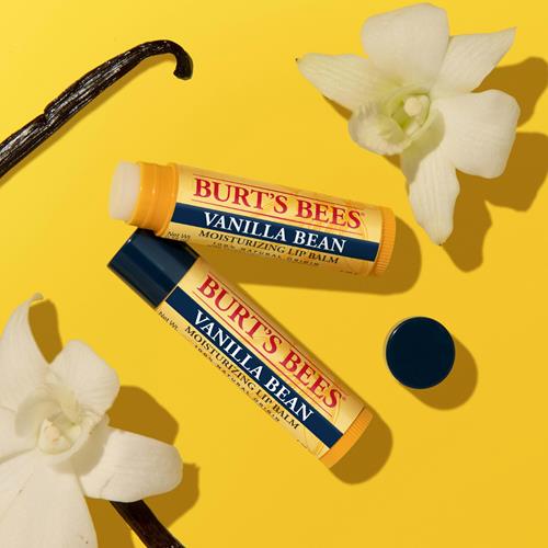 Baume à Lèvres Burt's Bees - Gousse de Vanille, Hydratant pour les Lèvres au Cire d'Abeille d'Origine Responsable, Sans Teinte, Traitement Revitalisant d'Origine Naturelle, 2 Tubes, 4,25 g.