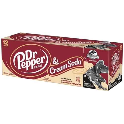 Dr Pepper - Crème Soda, 355 ml, paquet de 12