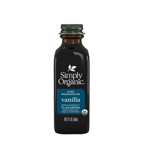 Arôme de vanille sans alcool Simply Organic, Madagascar | Certifié biologique | Sans gluten | Certifié casher | Bouteille en verre de 2 onces
