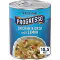 Progresso Traditional, soupe en conserve poulet et orzo au citron, 524 g.