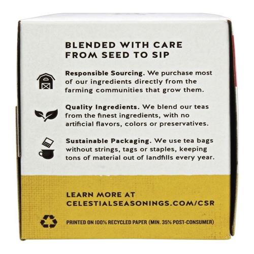 Tisane Celestial Seasonings, Jammin Lemon Ginger, boîte de 20 sachets