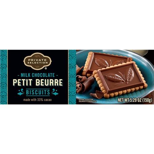 Biscuits Petit Beurre au chocolat au lait Sélection privée 150 g