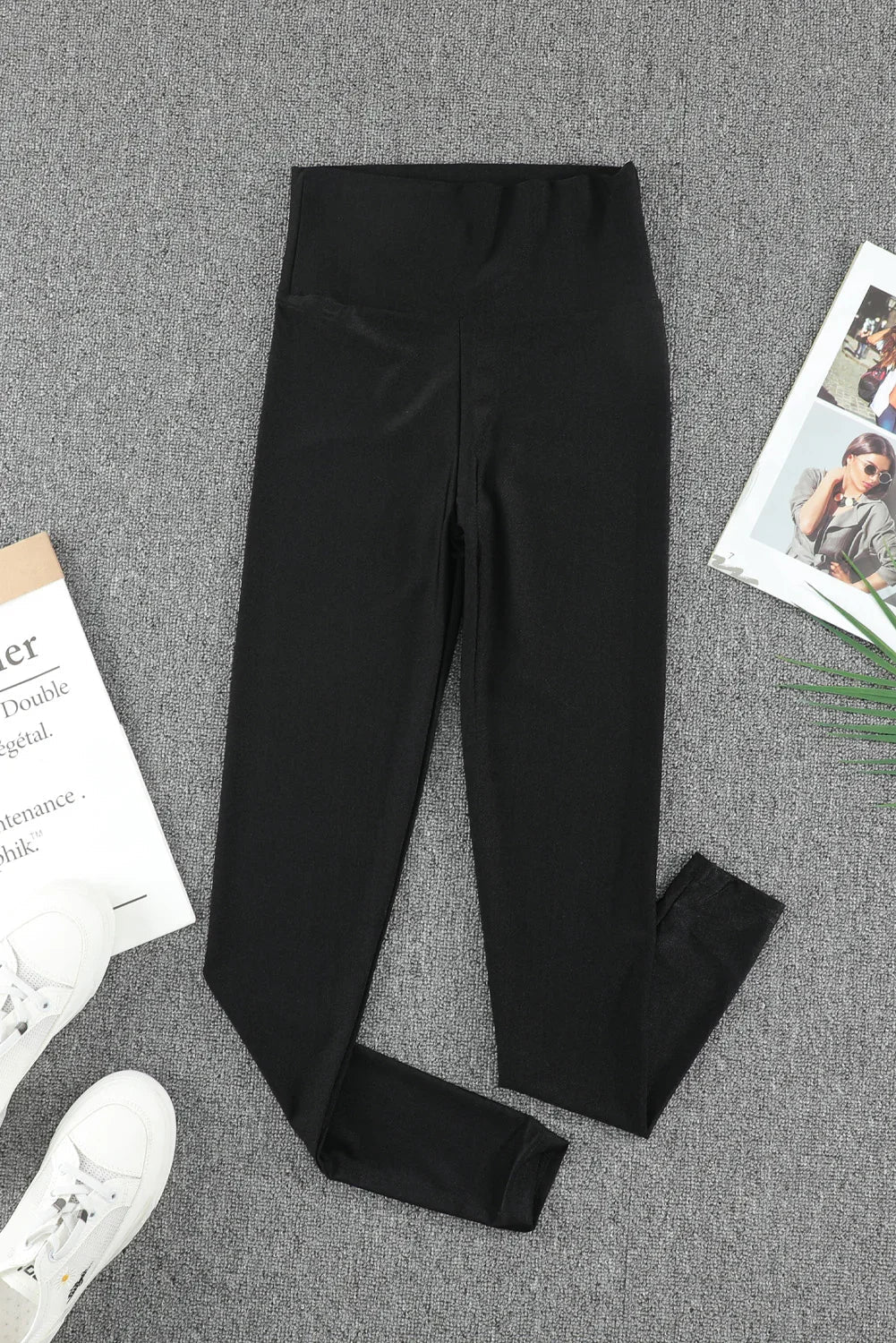 Legging taille haute noir avec ceinture gainante