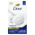 Pain de Beauté Original Dove, 6 pains pour une peau douce et lisse, avec 1/4 de crème hydratante 106 g