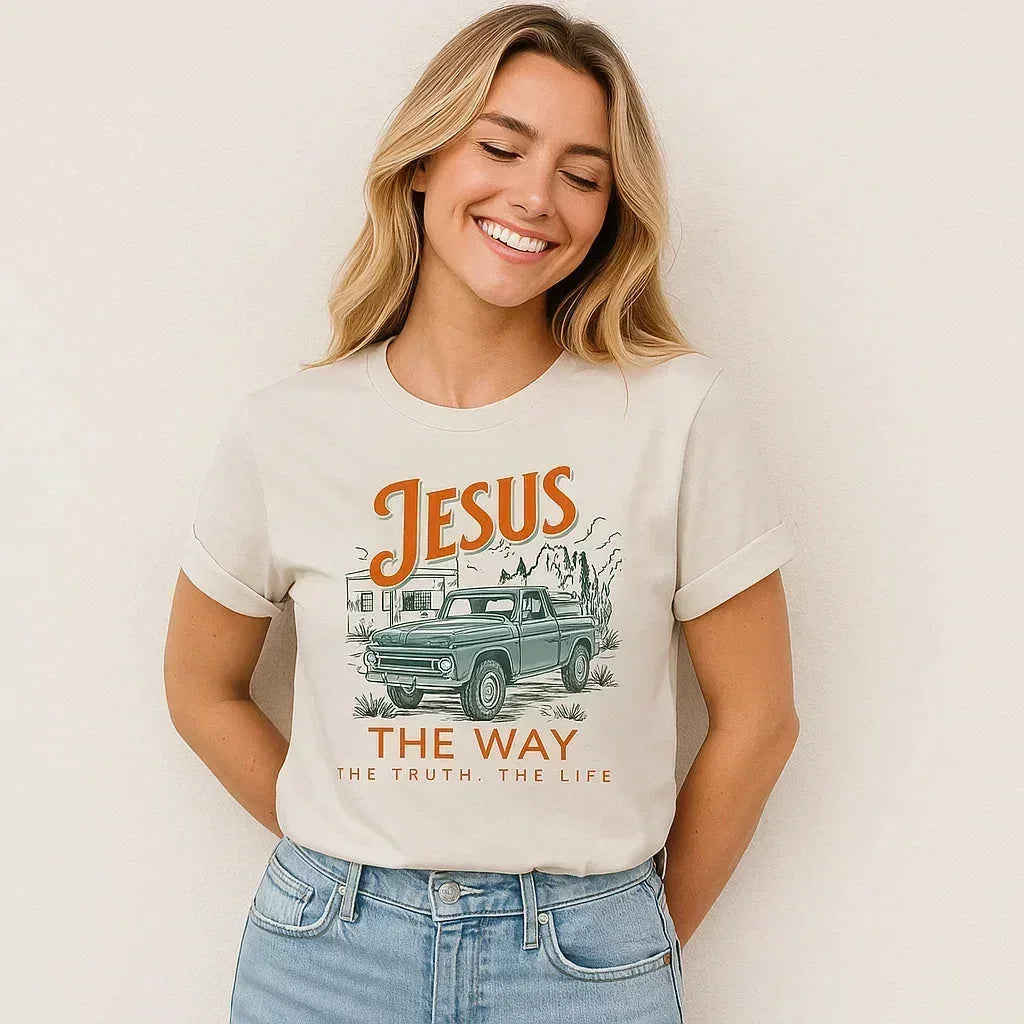 T-shirt graphique inspirant Jésus Le Chemin