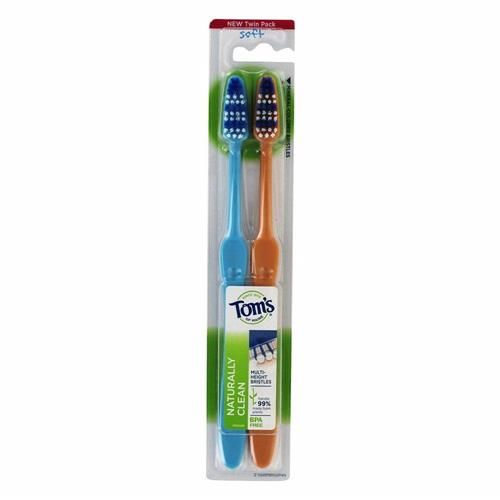 Brosses à dents naturellement propres Toms Of Maine, souples, paquet de 2 (l'emballage peut varier)