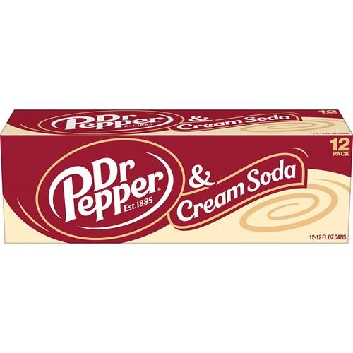 Dr Pepper - Crème Soda, 355 ml, paquet de 12