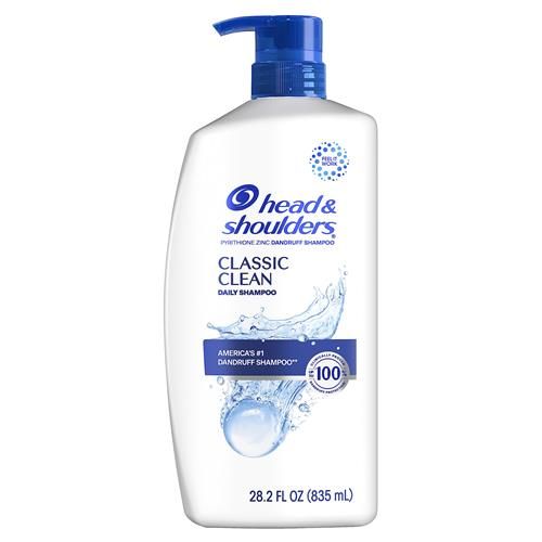 Shampooing antipelliculaire Head & Shoulders, Traitement antipelliculaire, Classic Clean pour usage quotidien, Sans parabènes, 835 ml