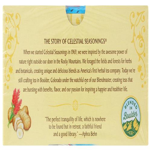 Tisane Celestial Seasonings Gingembre & Probiotiques, 16 sachets