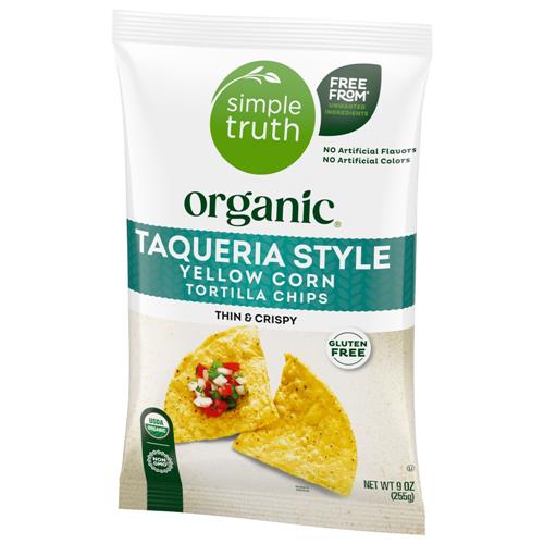 Croustilles de maïs jaune style Taqueria biologiques Simple Truth 9 oz