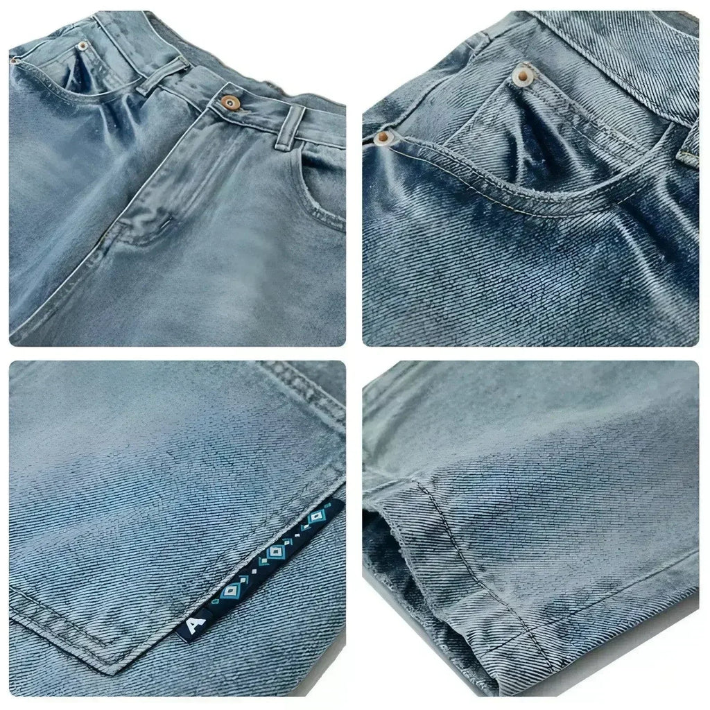 Jean délavé déchiré UrbanFade™ style rétro