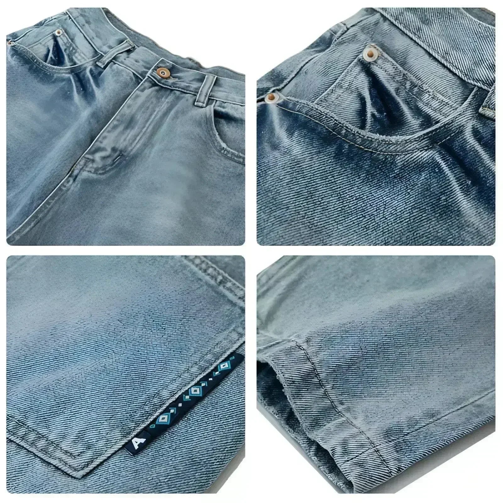 Jean délavé déchiré UrbanFade™ style rétro