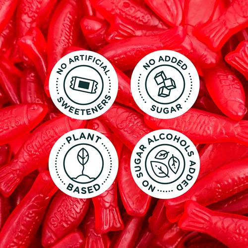 Smartsweets, Poissons Bonbons, Faible Teneur en Sucre (3G), Végétal, Sans Polyols, 1.8 Oz, Baies