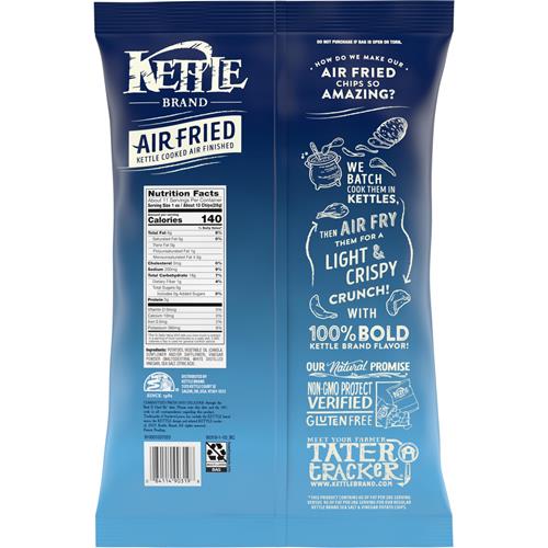 Croustilles Kettle Brand, croustilles de pommes de terre frites à l'air, sel de mer et vinaigre, sac format fête de 319 g