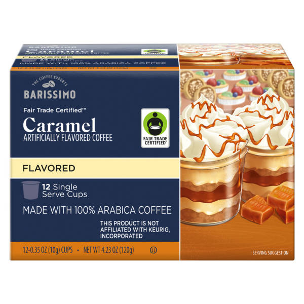 Dosettes de café Barissimo saveur caramel, 12 unités