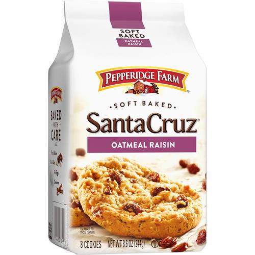 Biscuits moelleux aux flocons d'avoine et aux raisins secs Pepperidge Farm Santa Cruz, sac de 243 g